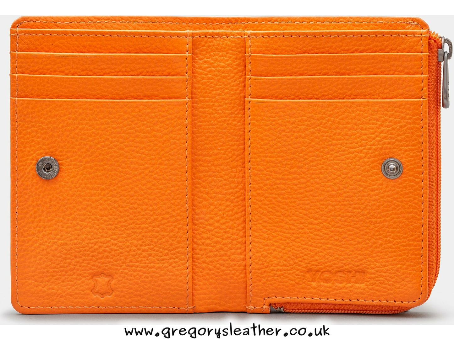 Orange Jackson Flap Over Leather Purse by Yoshi