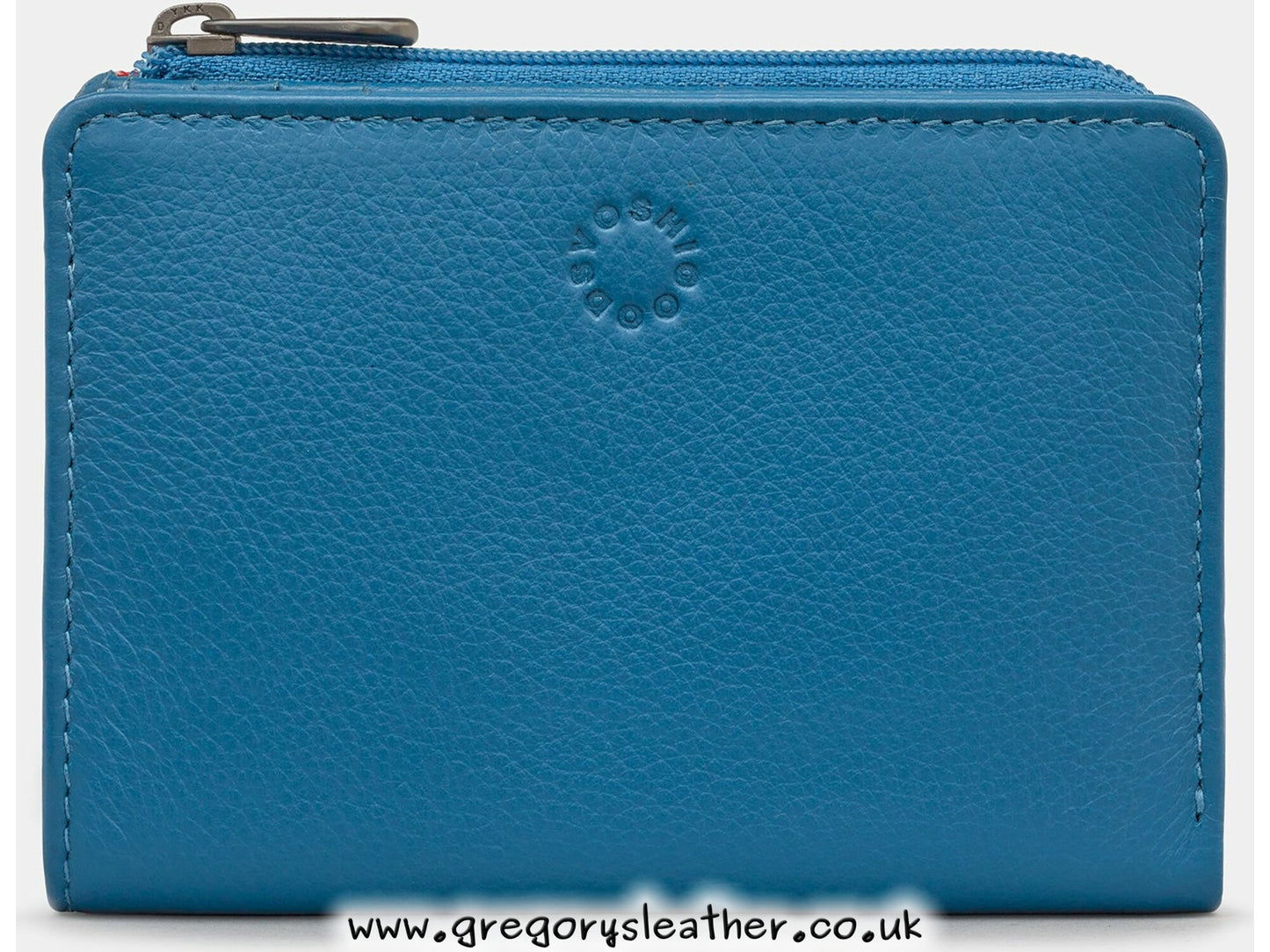 Petrol Blue Jackson Flap Over Leather Purse by Yoshi