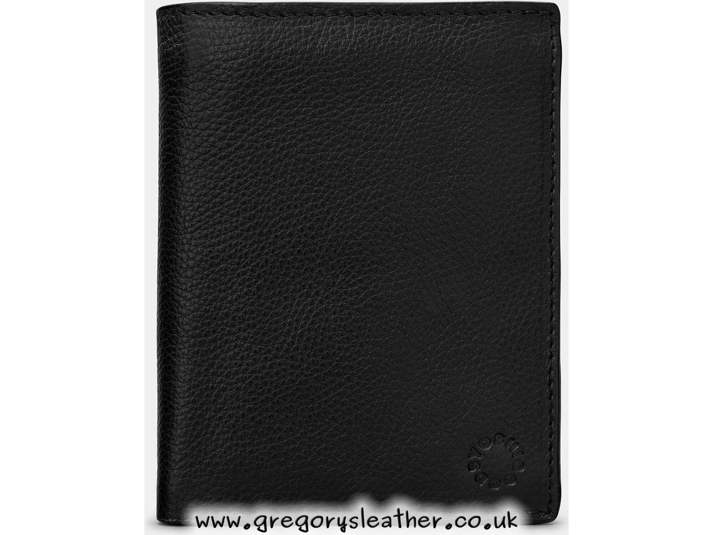 Black Traditional Extra Capacity Leather Wallet by Yoshi