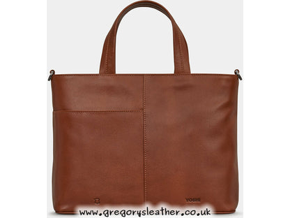 Tan Hampton Multiway Leather Grab Bag by Yoshi