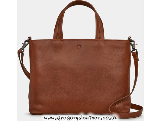 Tan Hampton Multiway Leather Grab Bag by Yoshi