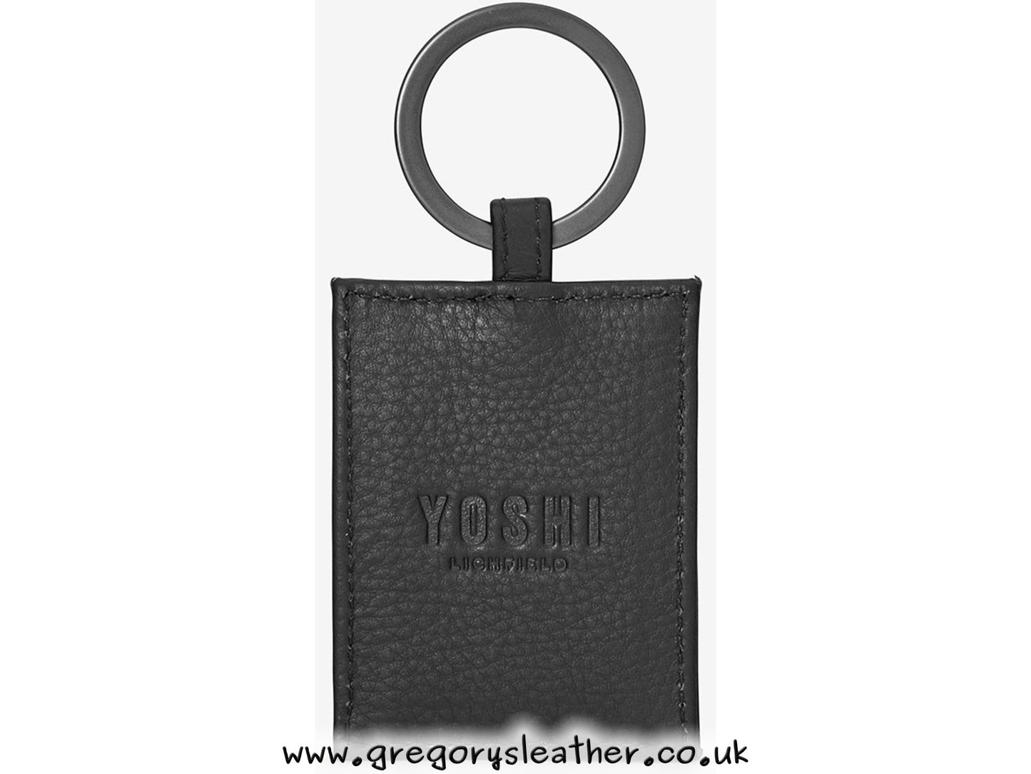 Black Sunflowers Leather Keyring by Yoshi