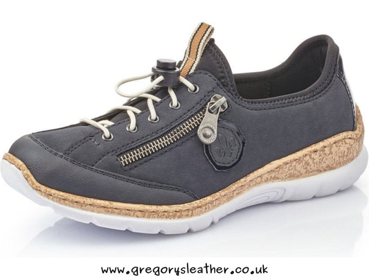 Denim Trainer Style Shoe by Rieker